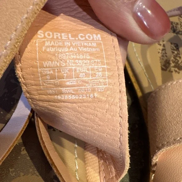 SOREL Ella II Women's 9 Easy Slip On Thong Flip Flop Sandals Peach Pink - Picture 10 of 16